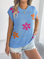 Flower Round Neck Sweater (11)
