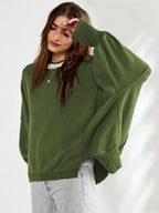 Slit Round Neck Dropped Shoulder T-shirt (11)
