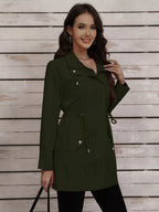 Drawstring Snap-down Trench Coat (20)