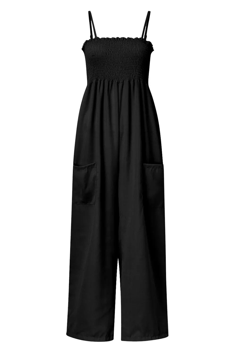 Smocked Spaghetti Strap Wide Leg Jumpsuit (8)