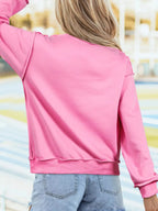 Mock Neck Exposed Seam Long Sleeve Sweatshirt (7)