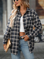 Plaid Button-down Oversized Shirt (13)