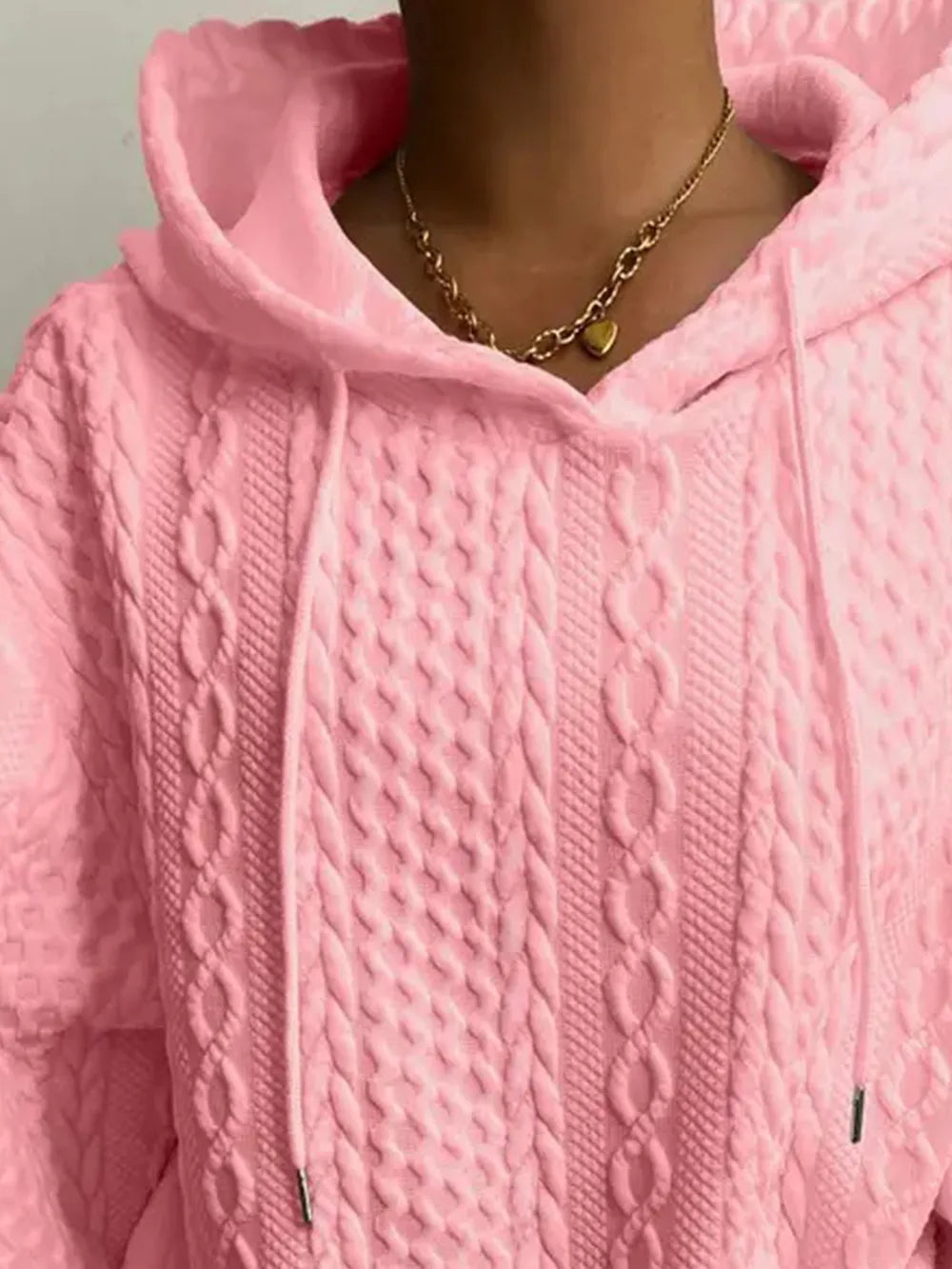 Drawstring Drop Shoulder Long Sleeve Hoodie (22)