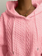 Drawstring Drop Shoulder Long Sleeve Hoodie (22)