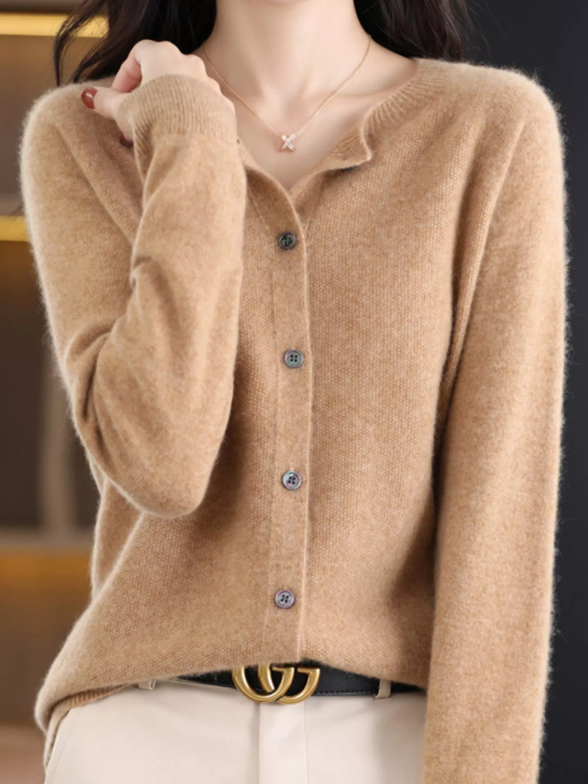 Button-down Long Sleeve Cardigan (65)