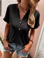 Full Size Notched T-shirt Rolled Sleeves Plus (2)