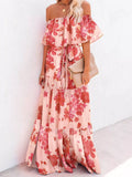 Full Size Off-shoulder Tiered Maxi Dress Plus