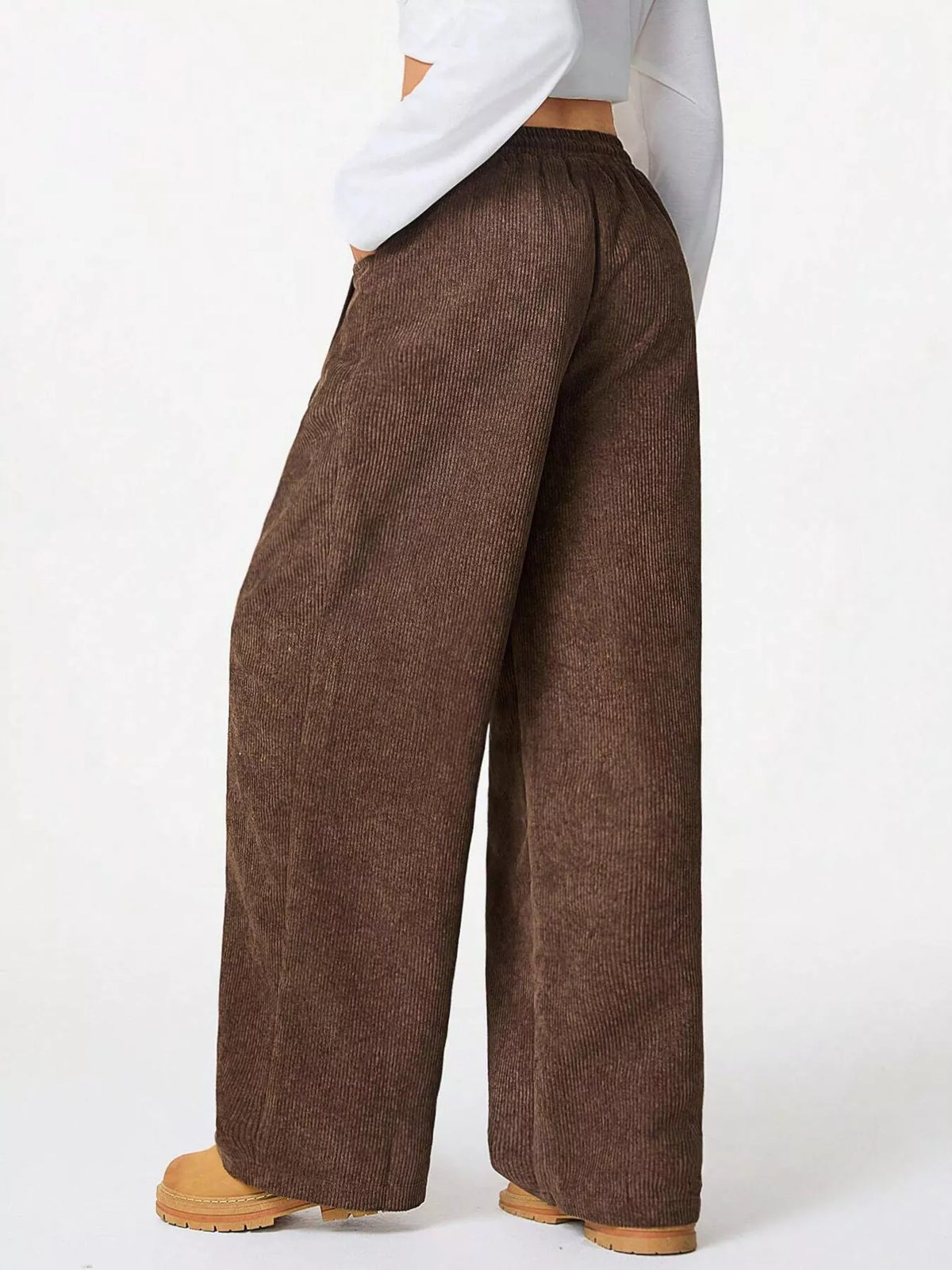 Relaxed Fit Corduroy Pants Drawstring (10)
