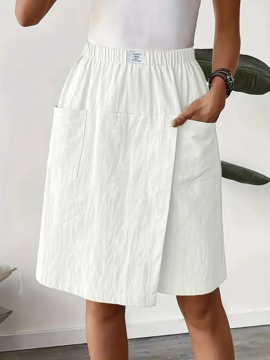 Elastic Waist Wrap Skort (8)