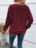 Ribbed Round Neck Long Sleeve Top (14)