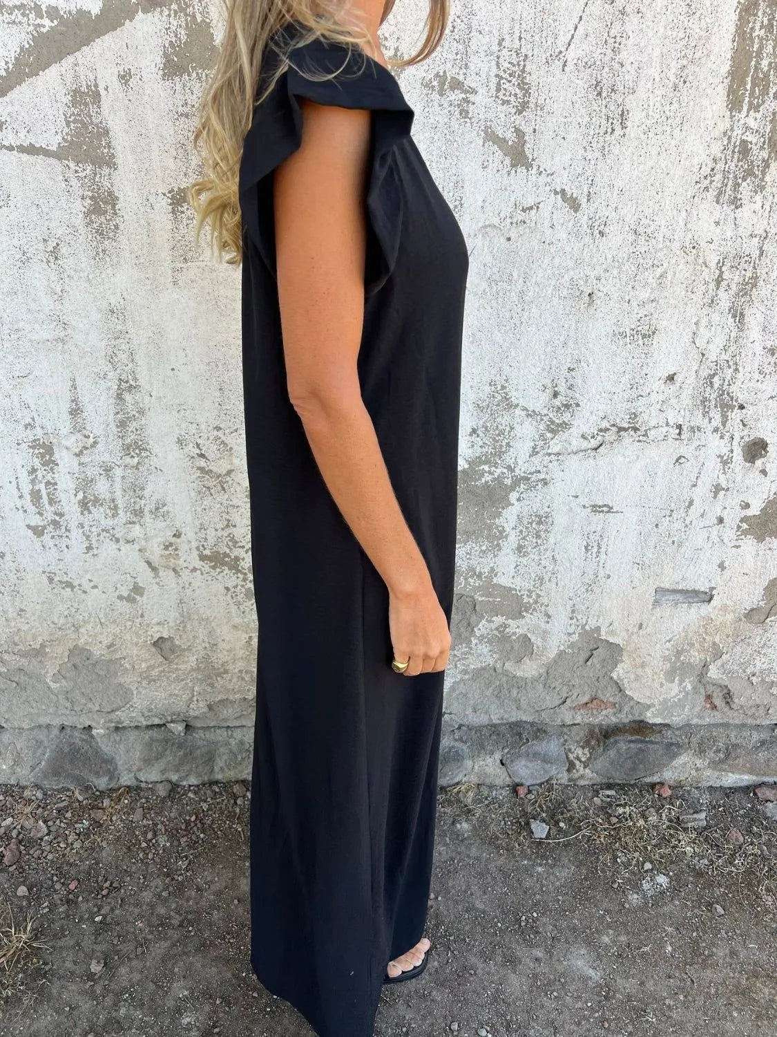 Full Size V-neck Cap Sleeve Wide Leg Jumpsuit Plus (22)
