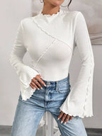 Lettuce Edge Flare Sleeve Top (2)
