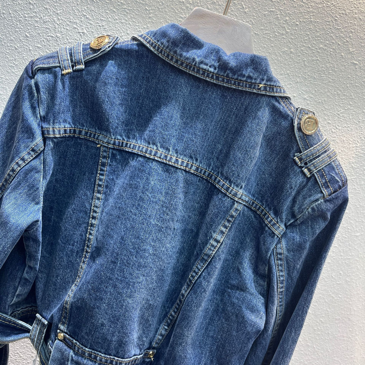 Button Denim Loose Top photo 11