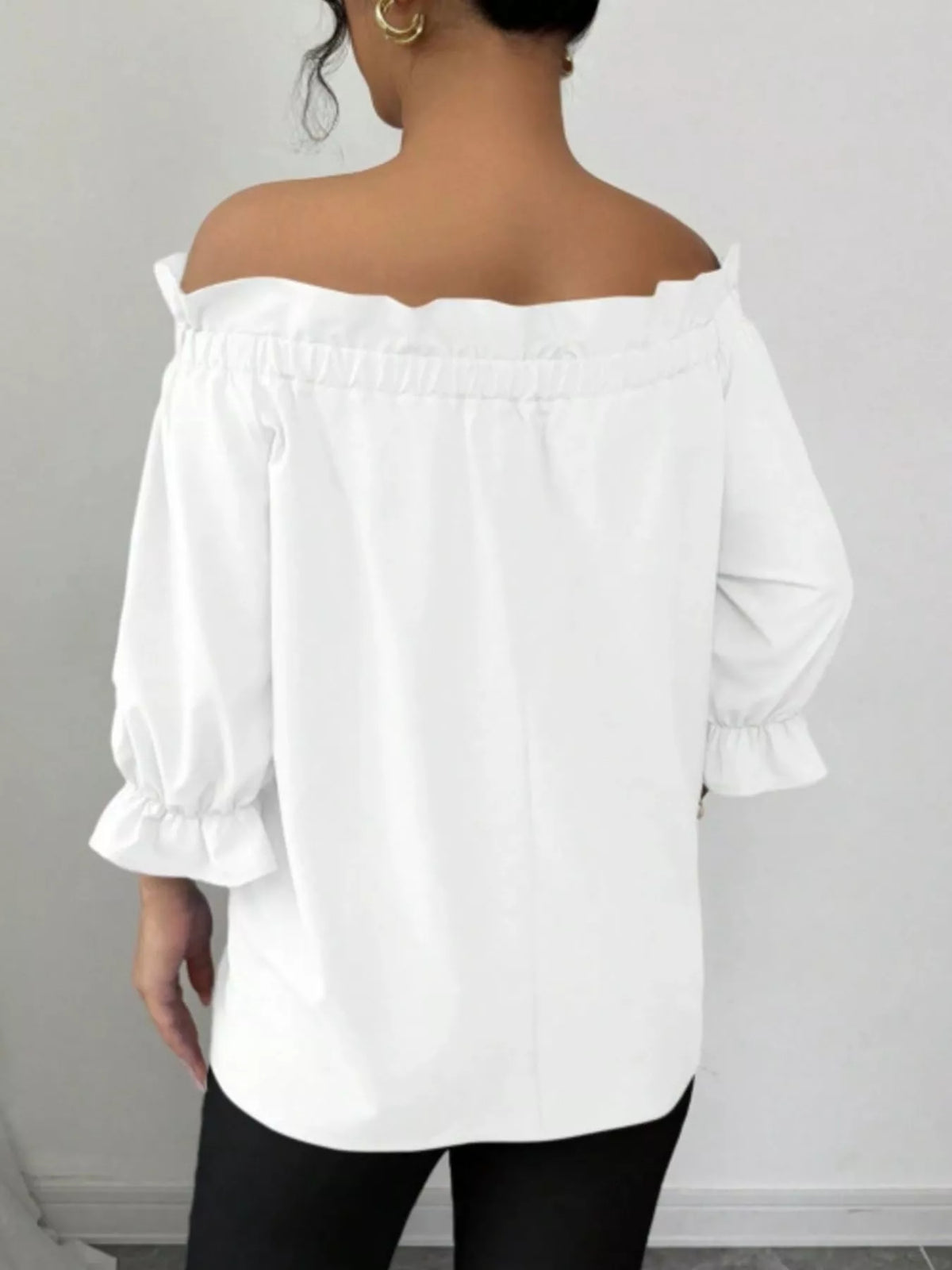 Bow Flounce Sleeve Blouse (14)