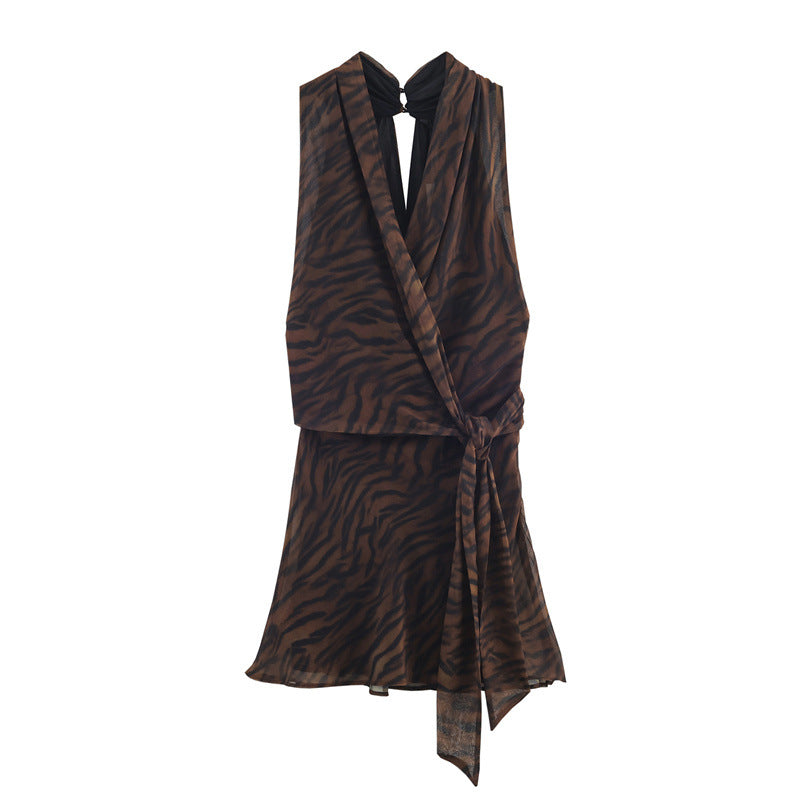 Animal Print Double Breasted Mini Dress photo 2