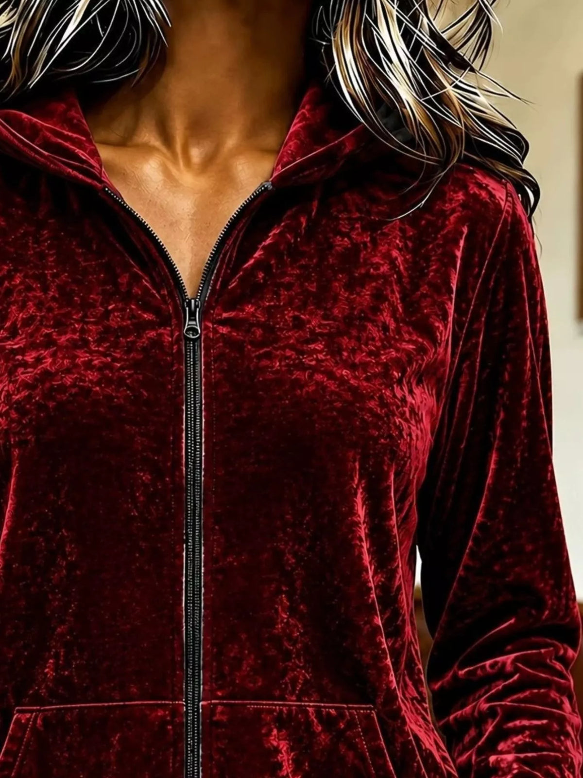 Velvet Zip-up Hoodie (7)