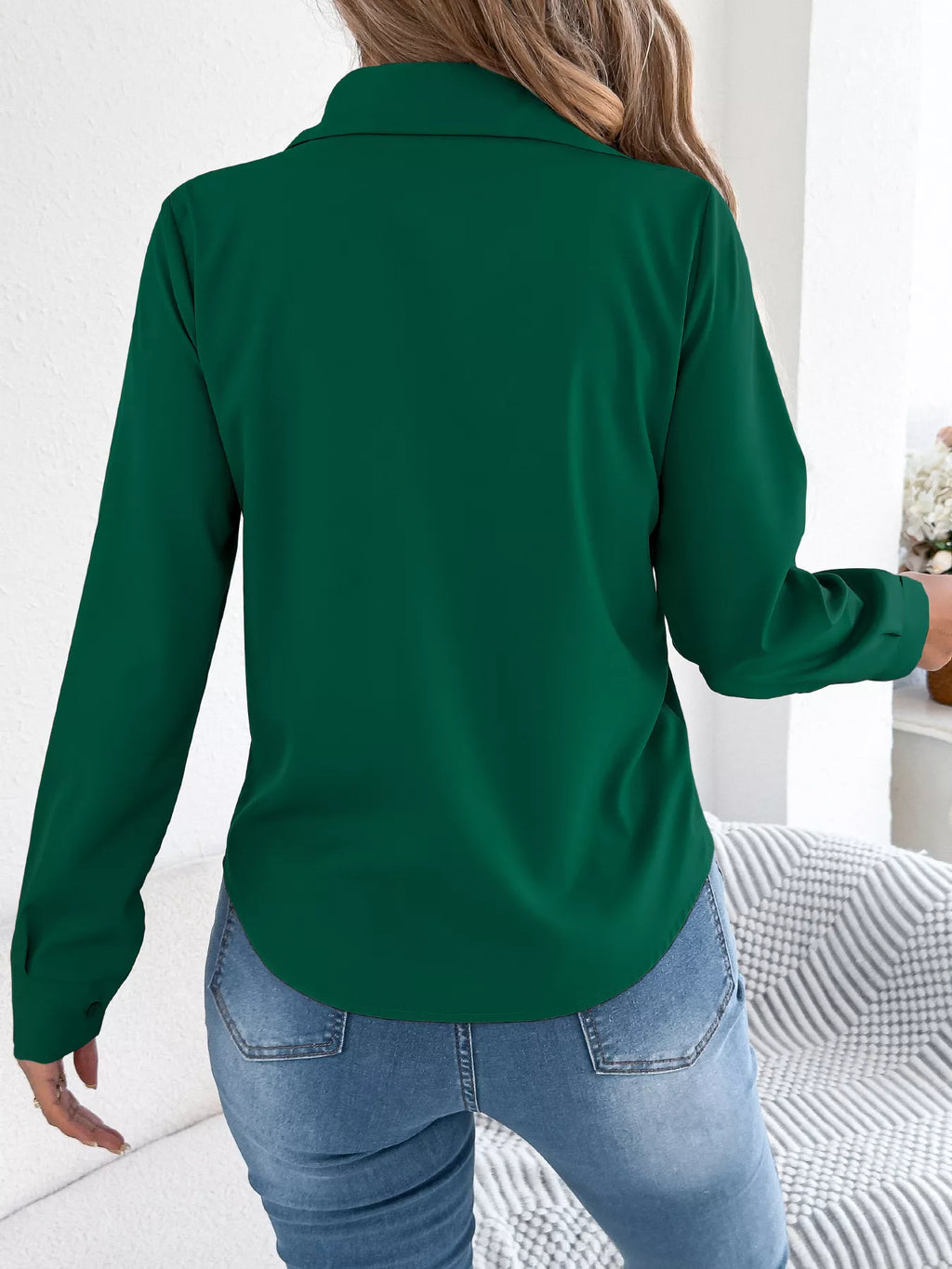 Pleated Front Long Sleeve Shirt (15)