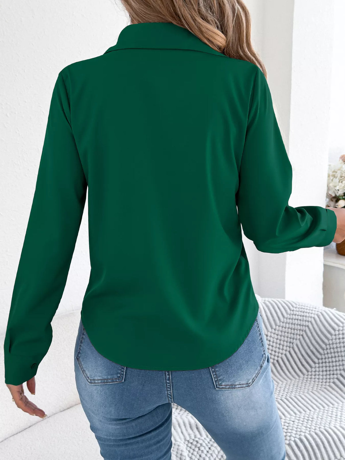 Pleated Front Long Sleeve Shirt (15)