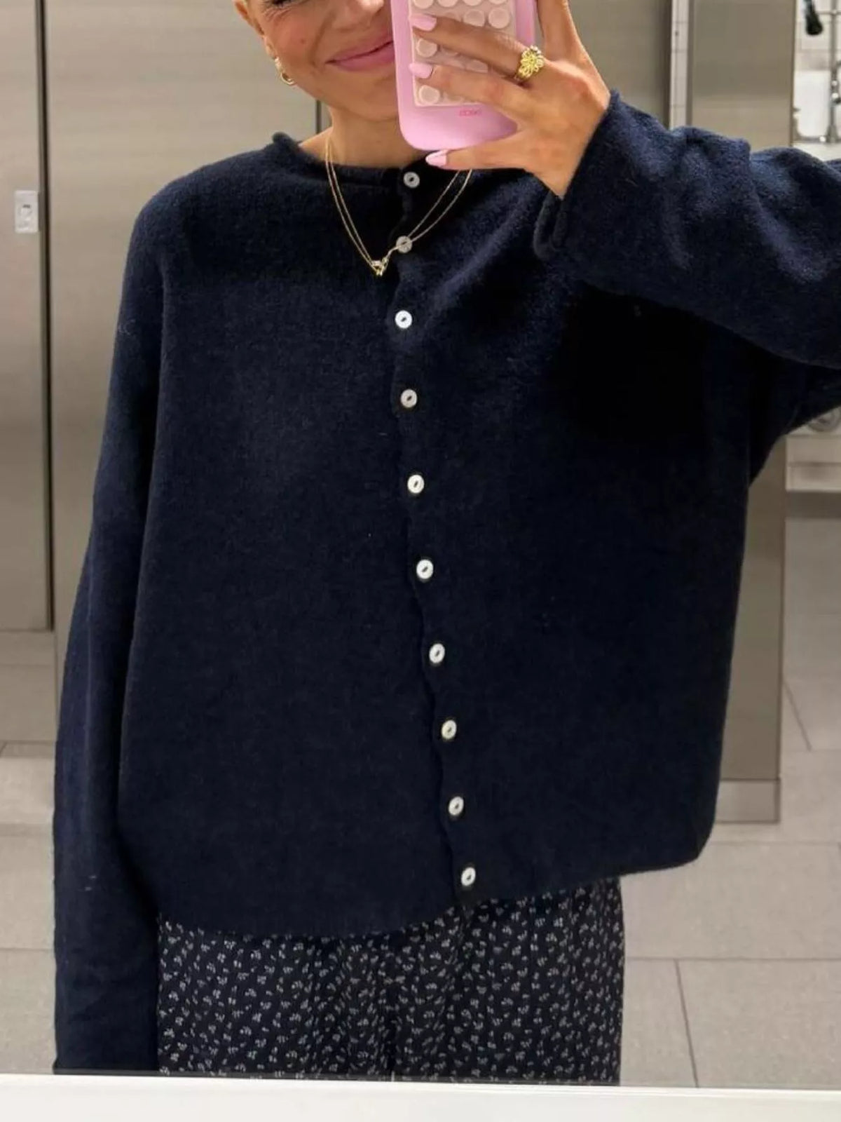 Button-down Dropped Shoulder Cardigan (19)