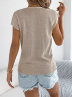 Cable Knit Button-down Cardigan (4)