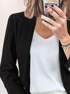 Corduroy Lapel Collar Casual Blazer (6)