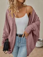 Open Front Batwing Sleeve Cardigan (7)