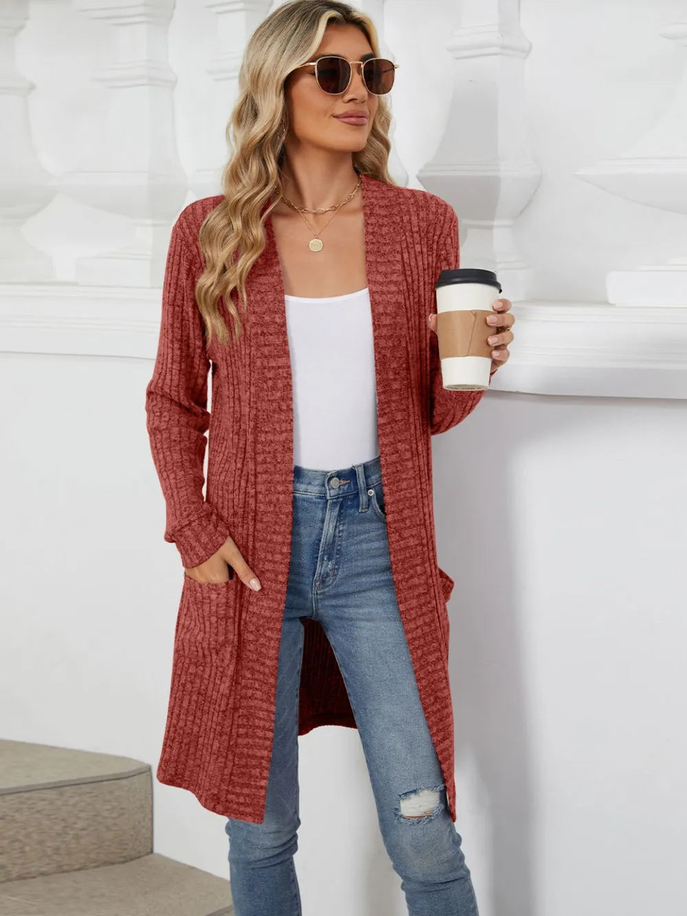 Open Front Long Sleeve Cardigan (5)