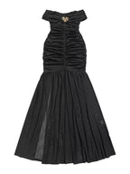 Off-shoulder Ruched Mermaid Maxi Dress (6)