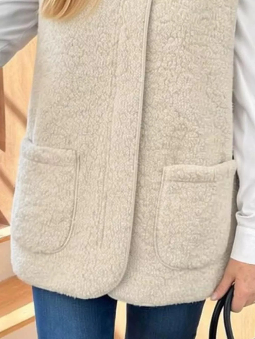 Sherpa Sleeveless Vest Coat (2)