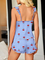 Ruffled Printed Cami Shorts Set (9)