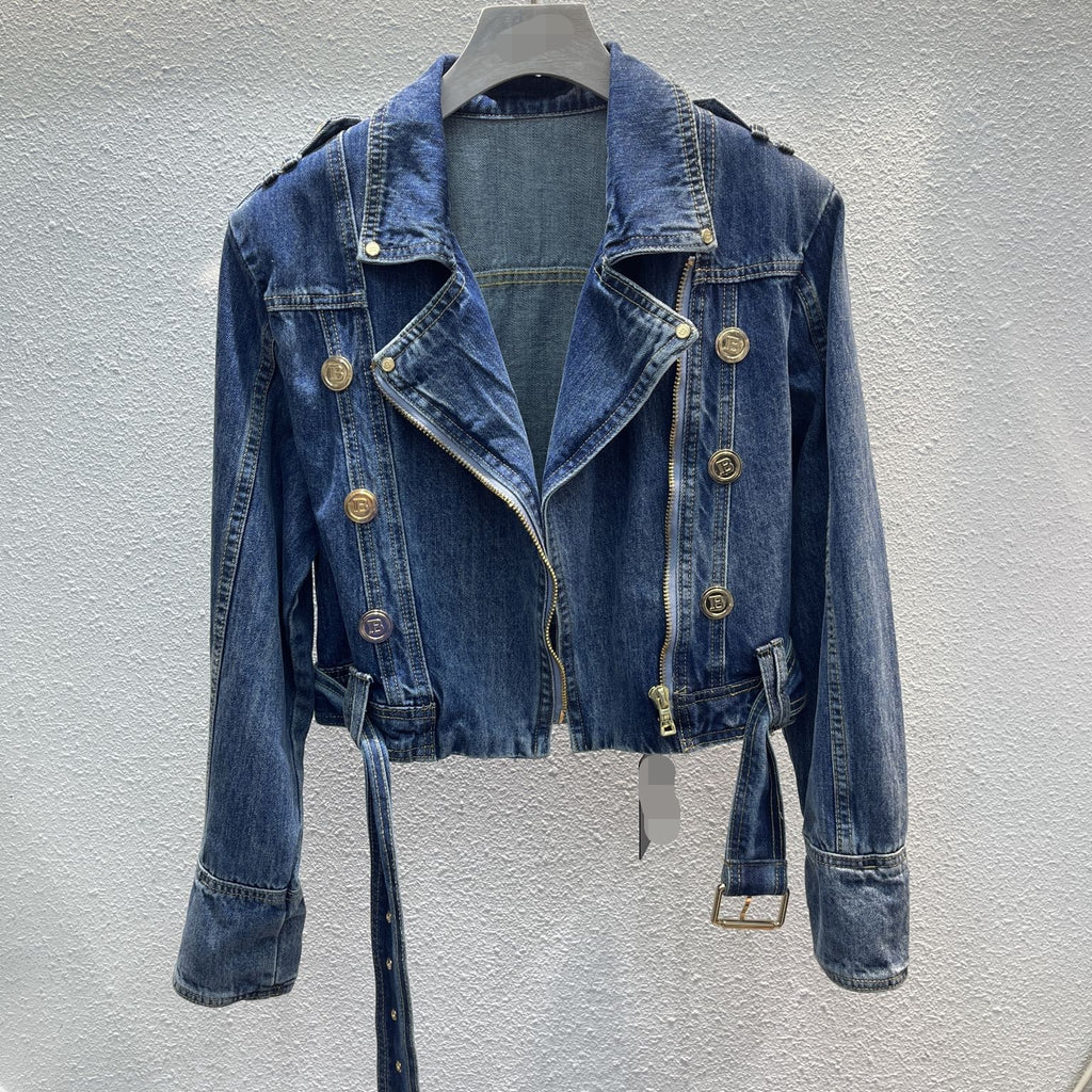 Button Denim Loose Top photo 7