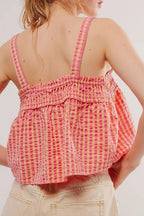 Tied Front Textured Square Neck Cami (3)