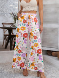 Drawstring Printed Wide Leg Pants (5)