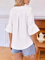 Ruffle Trim V-neck Blouse (19)