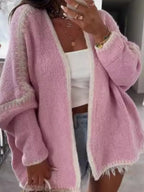 Contrast Trim Open Front Cardigan (10)