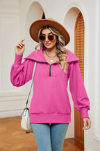 Half-zip Collared Sweatshirt (18)