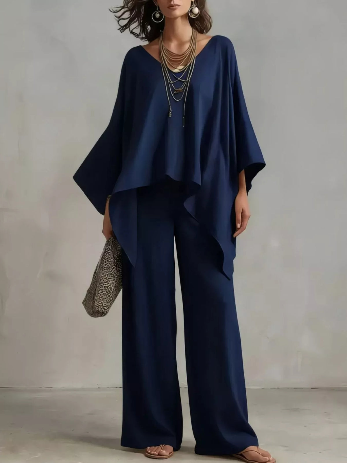 V-neck Wide-leg Two-piece Set (5)