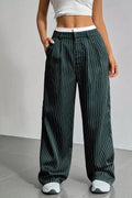 High-waisted Pinstripe Wide-leg Pants (2)