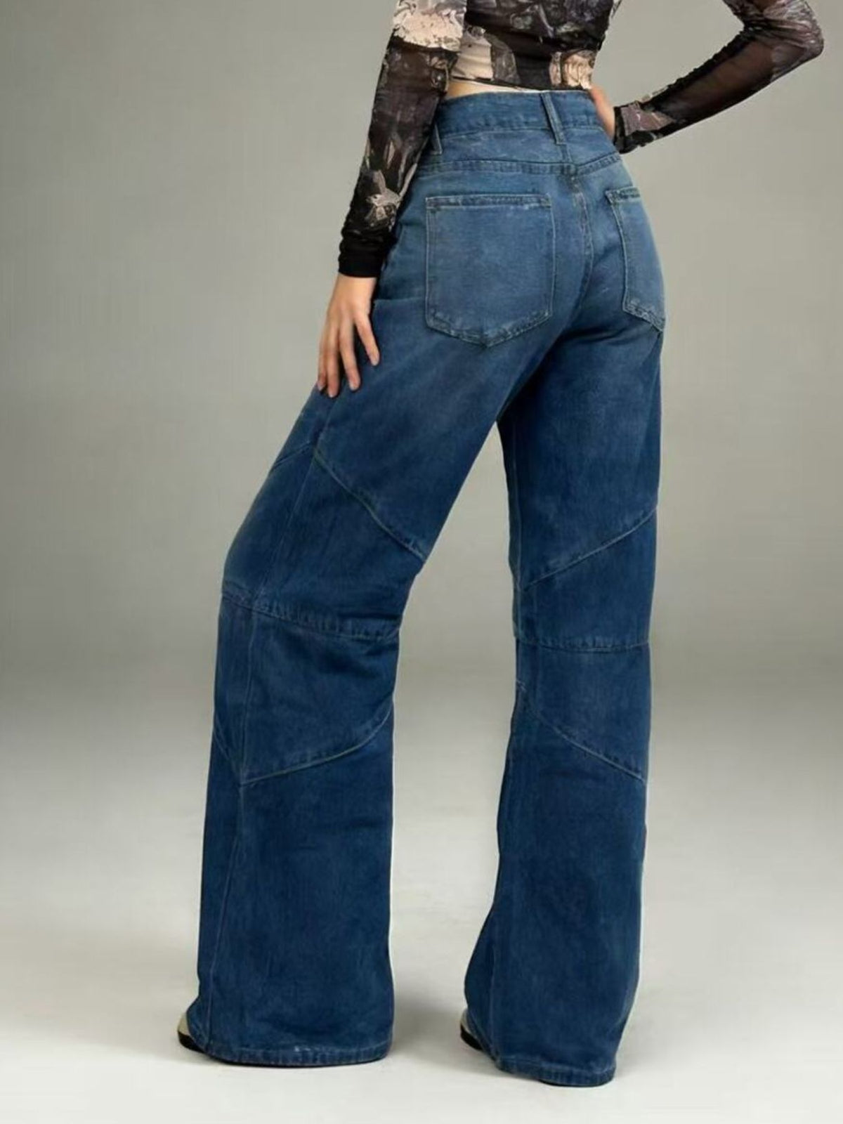 Vintage Wash Wide Leg Jeans (10)