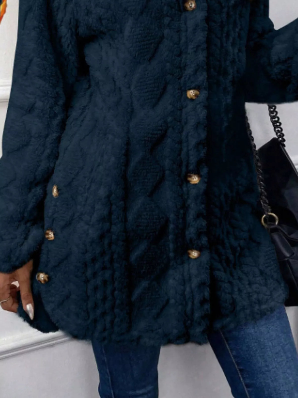 Full Size Button-down Hooded Outerwear Plus (28)