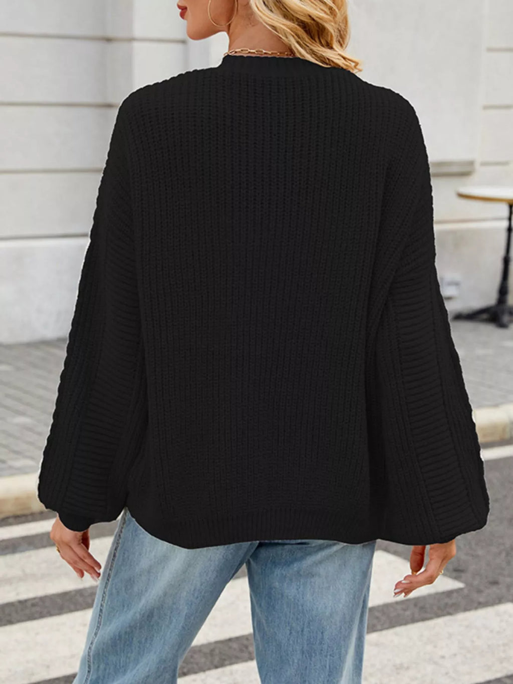 Cable Knit Button-up Cardigan (12)