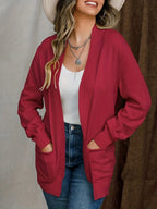 Open Front Long Sleeve Sweater Cardigan (7)