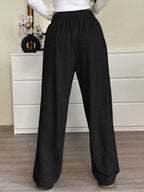 High-waisted Wide-leg Pants Drawstring (3)