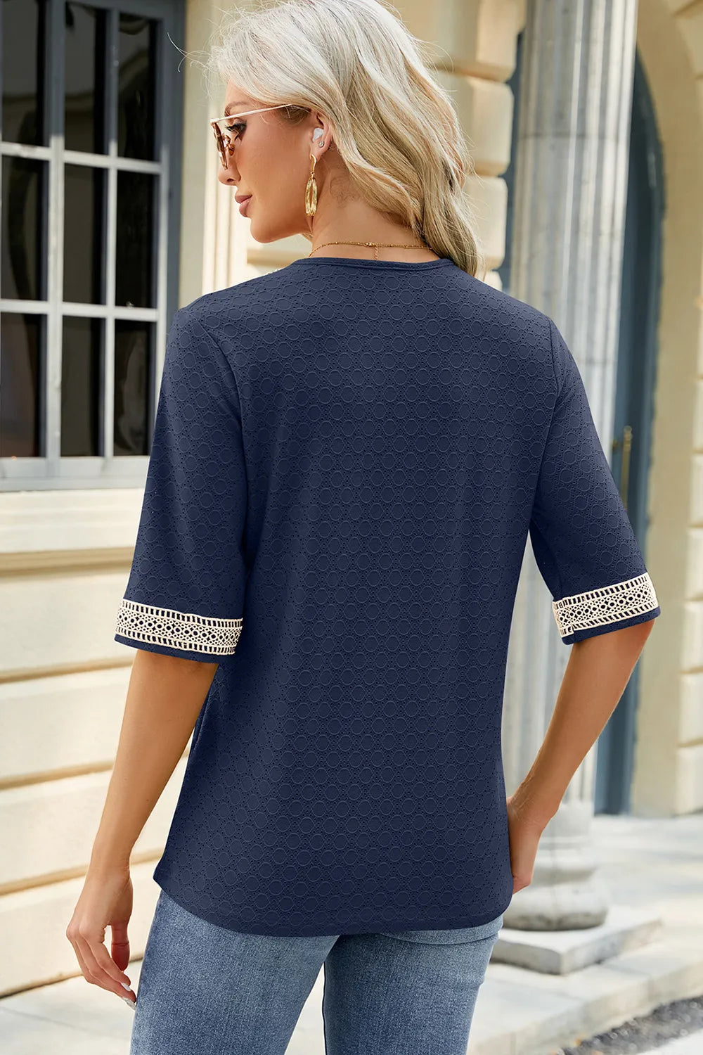 V-neck Half Sleeve T-shirt (20)