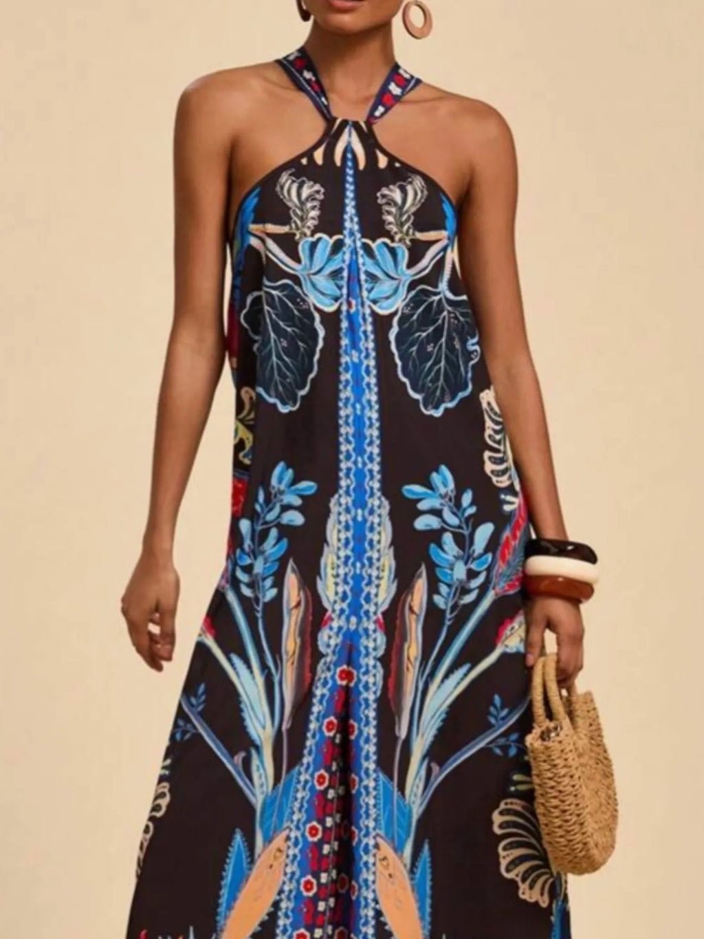 Printed Halter Wide-leg Jumpsuit (9)