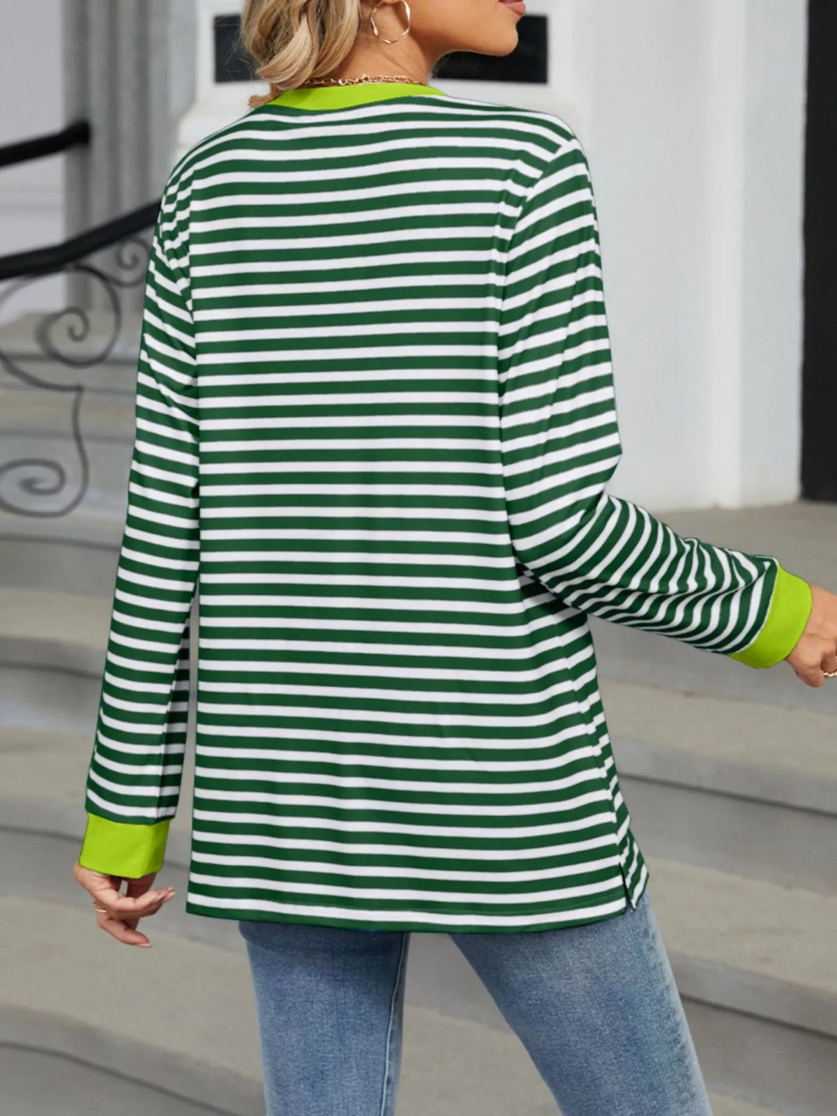 Striped Long Sleeve T-shirt (10)