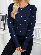 Polka Dot Crew Neck Sweater (13)