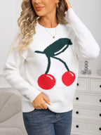 Cherry Round Neck Sweater (2)