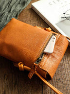 Genuine Leather Vertical Mini Skeleton-skin Small Bag photo 1