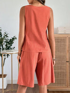 Round Neck Tank Shorts Set (13)